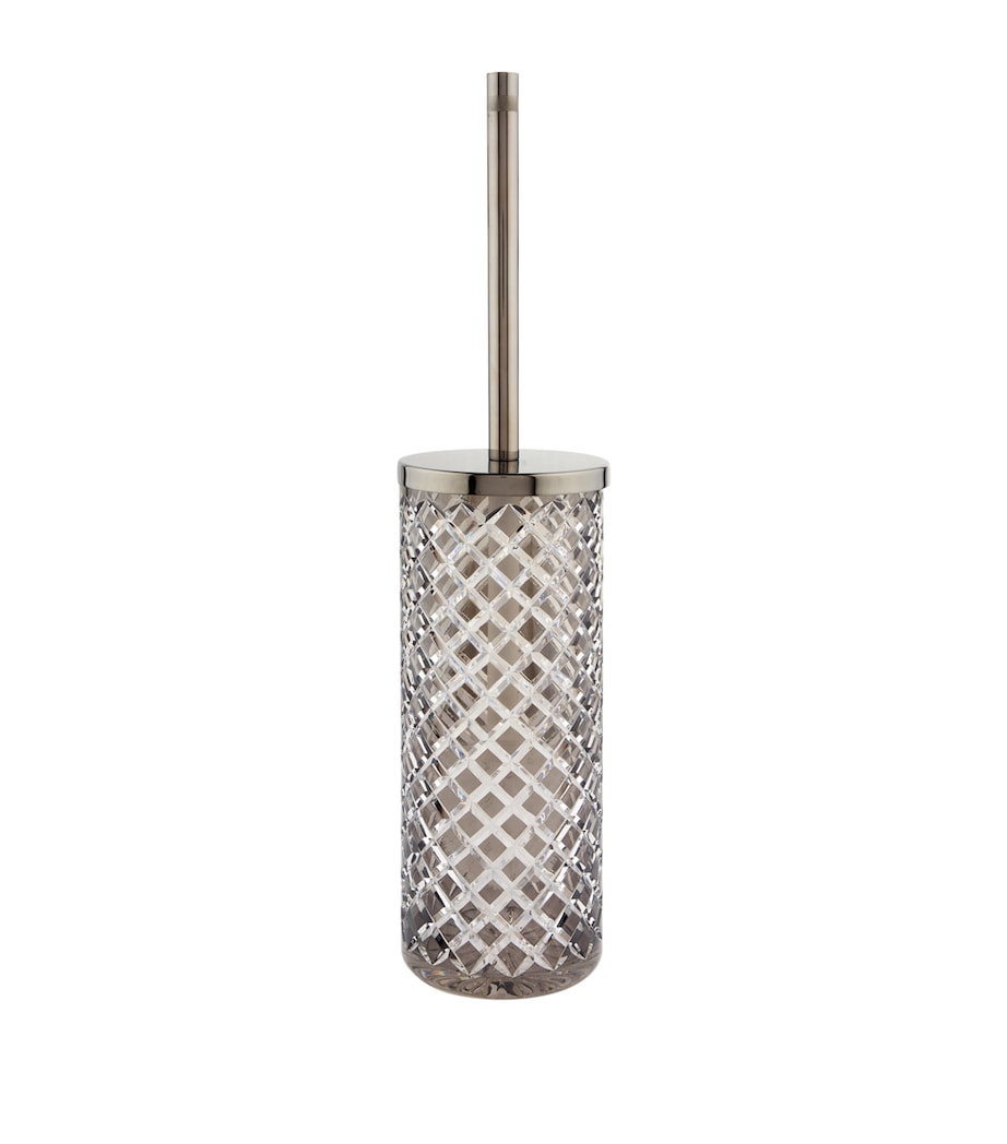 ZODIAC Diamond toilet brush holder with crystal and metal accents (British brand)