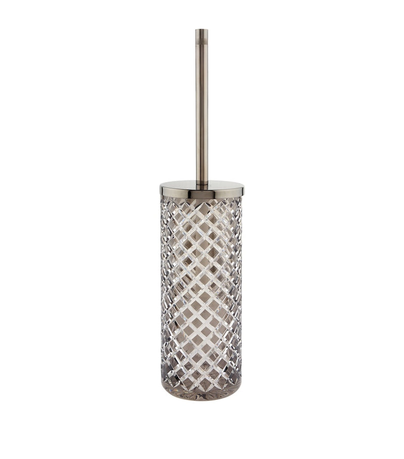 ZODIAC Diamond toilet brush holder with crystal and metal accents (British brand)