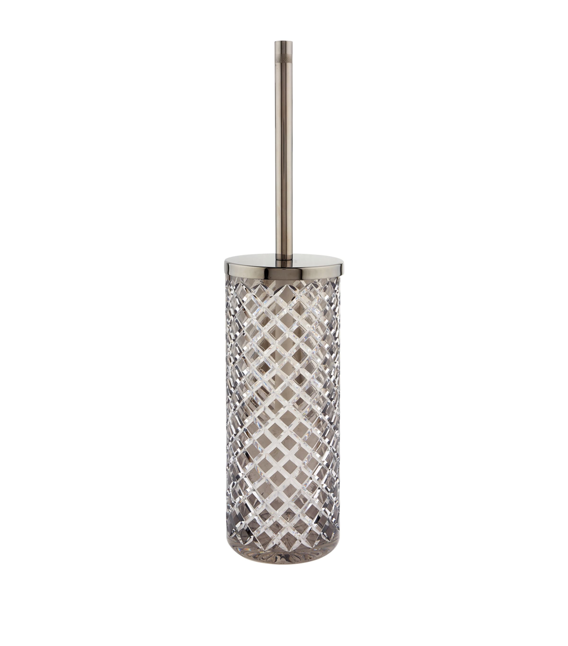 ZODIAC Diamond toilet brush holder with crystal and metal accents (British brand)
