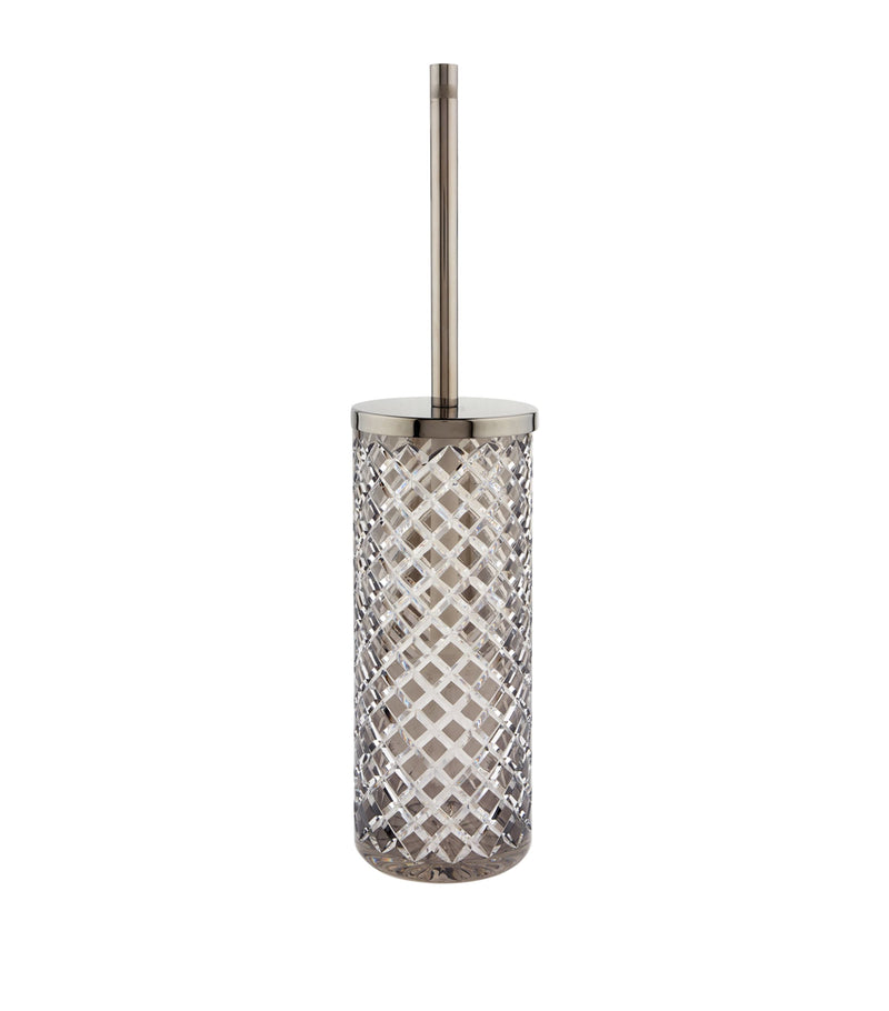 ZODIAC Diamond toilet brush holder with crystal and metal accents (British brand)