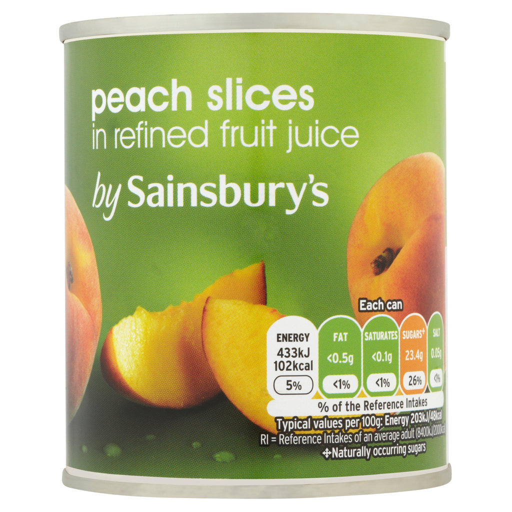 Sainsbury's Peach Slices In Fruit Juice 213g