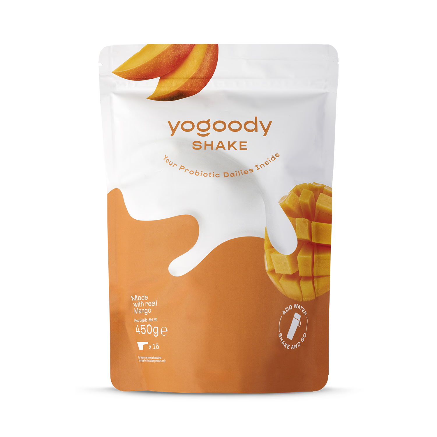 Yogoody probiotic yogurt shake mango 450g, UK version