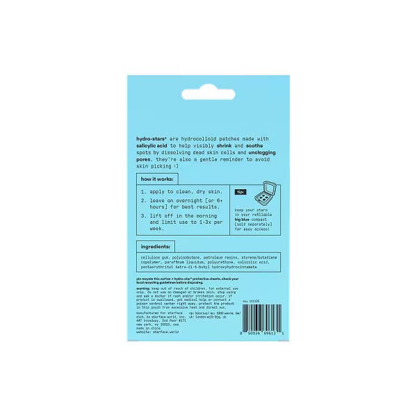Starface Hydro-Star Salicylic Acid Patches Mini Pack (British brand)