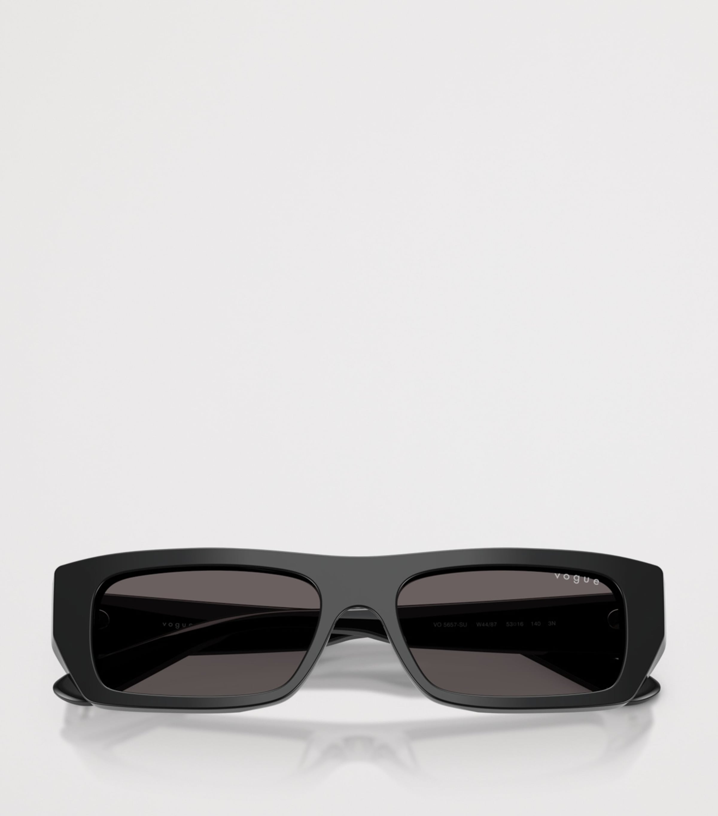 Vogue rectangular sunglasses black acetate, UK version