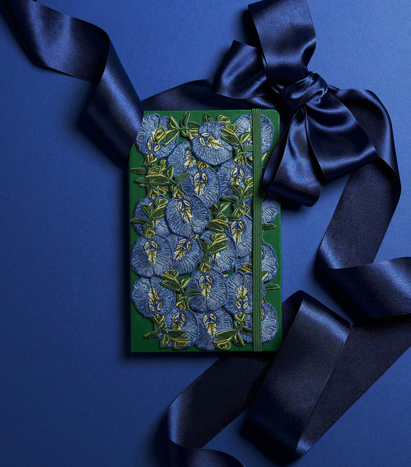 Moleskine Large Haute Couture Collection Clitoria Blue notebook, imported from the UK