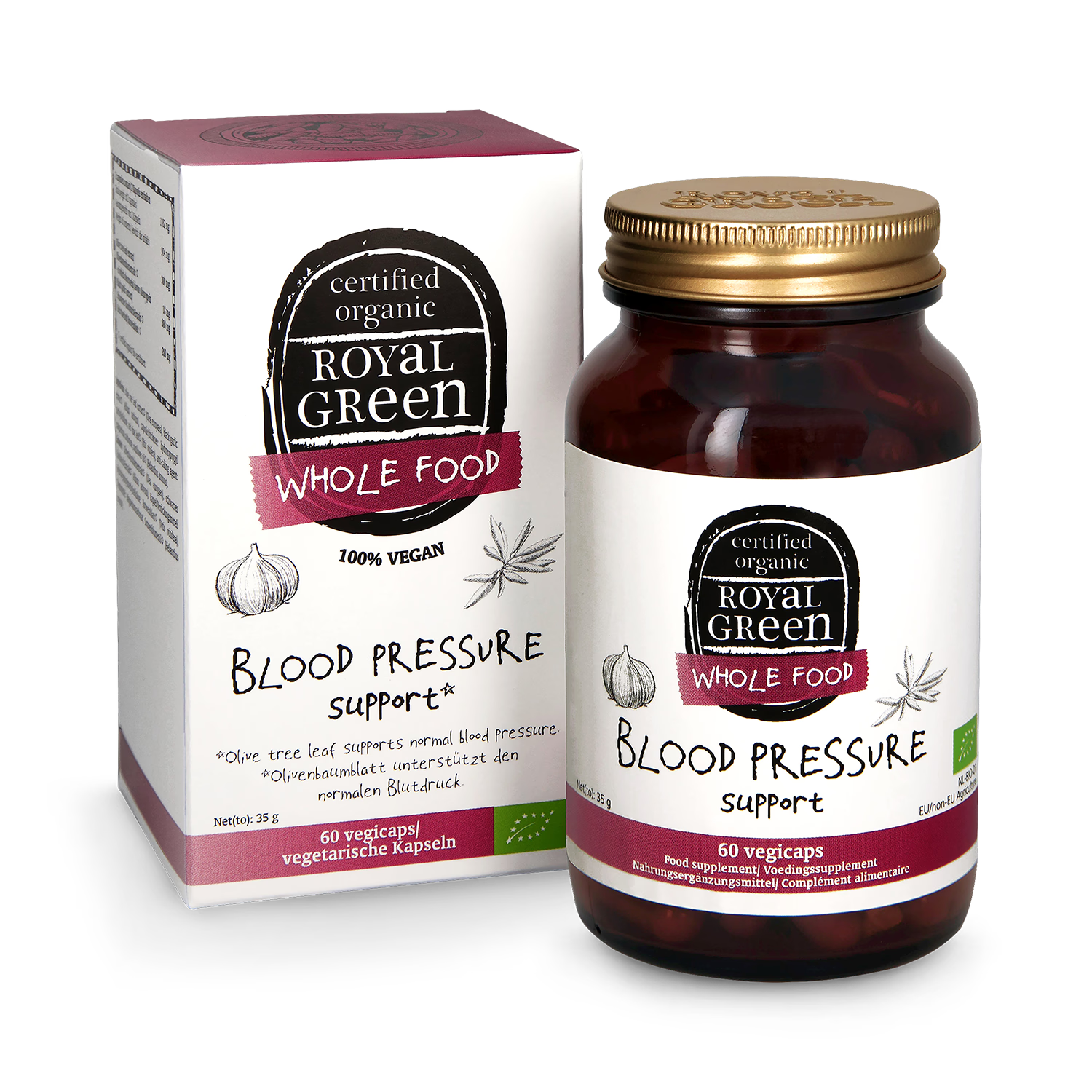 Royal Green blood pressure support supplement Bio 60 Capsules (British brand)