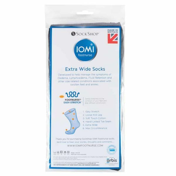 IOMI Extra Wide Soft Cotton Oedema Socks 12-14 UK GOODS Superdrug   