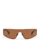 Max Mara shield sunglasses metal frame oversized, UK version