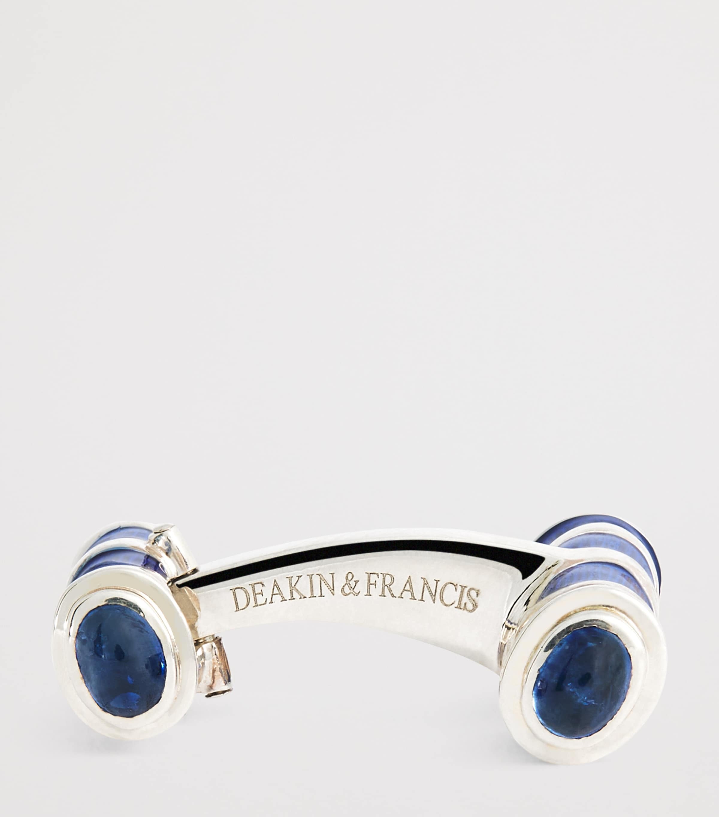 Deakin & Francis cobalt enamel and sapphire cufflinks, UK version