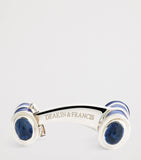 Deakin & Francis cobalt enamel and sapphire cufflinks, UK version