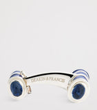 Deakin & Francis cobalt enamel and sapphire cufflinks, UK version