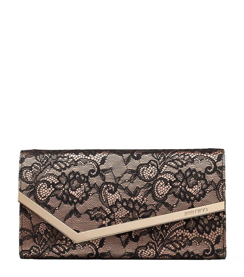 Jimmy Choo lace Emmie clutch bag H12cm W22cm, UK version
