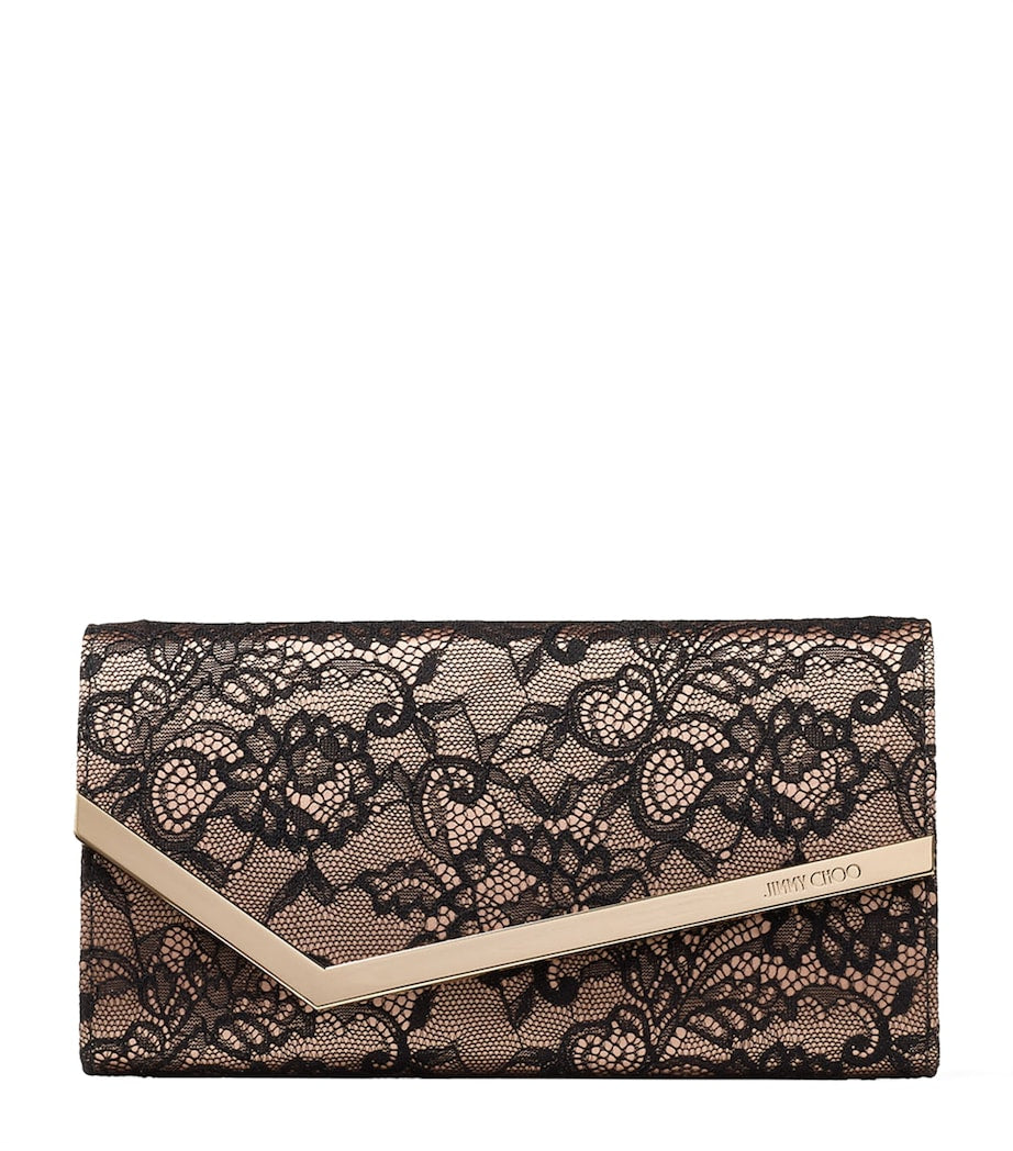 Jimmy Choo lace Emmie clutch bag H12cm W22cm, UK version