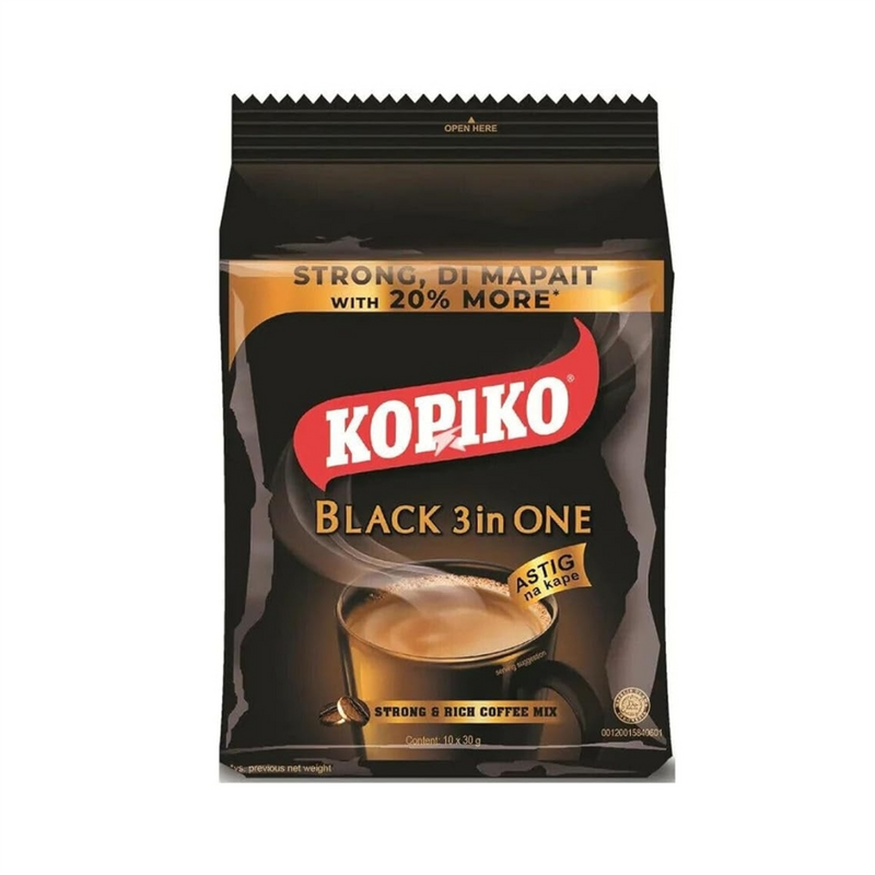Kopiko Black 3 in One coffee mix, imported from the UK
