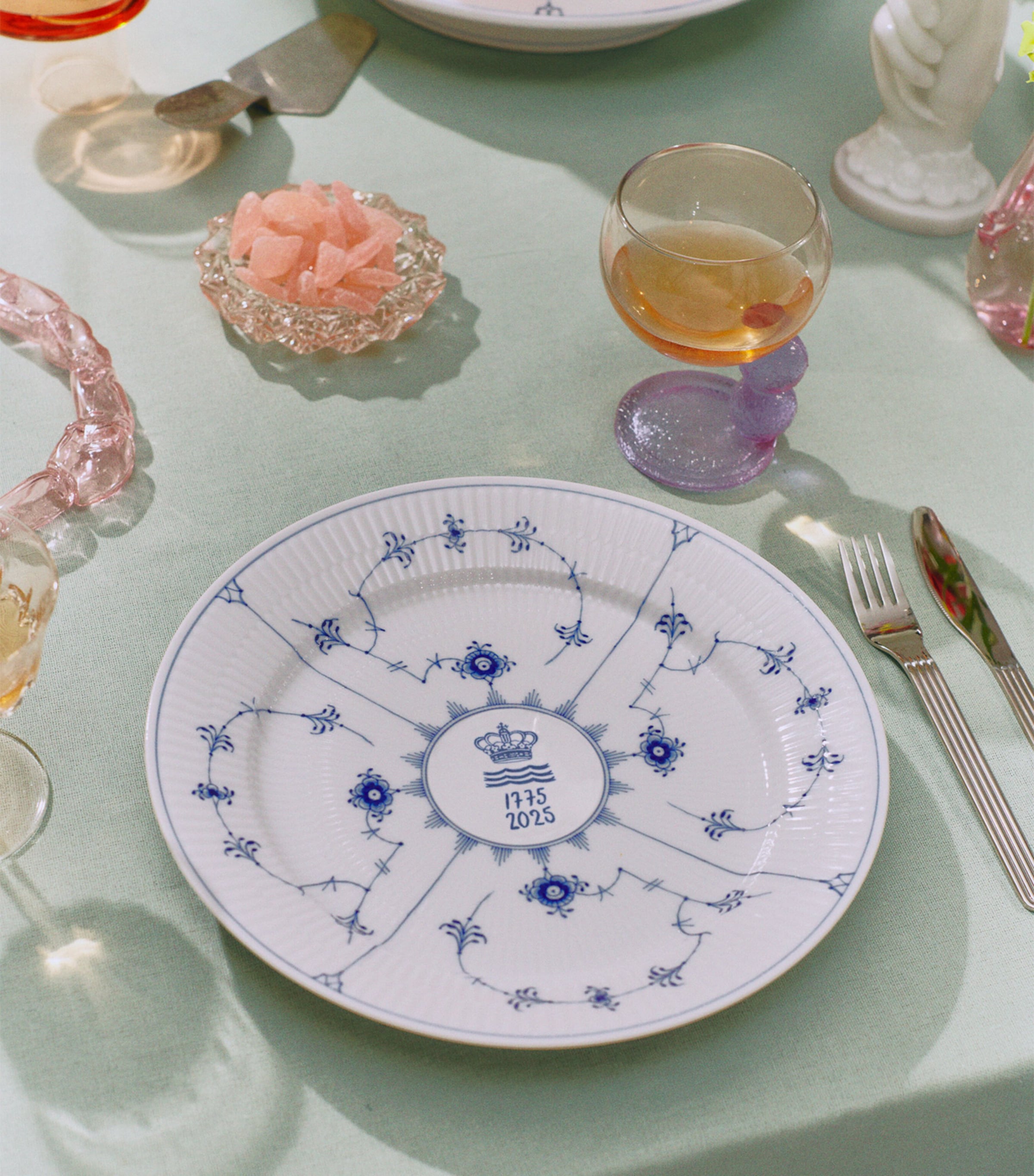 Royal Copenhagen porcelain anniversary plate 27cm, imported from the UK