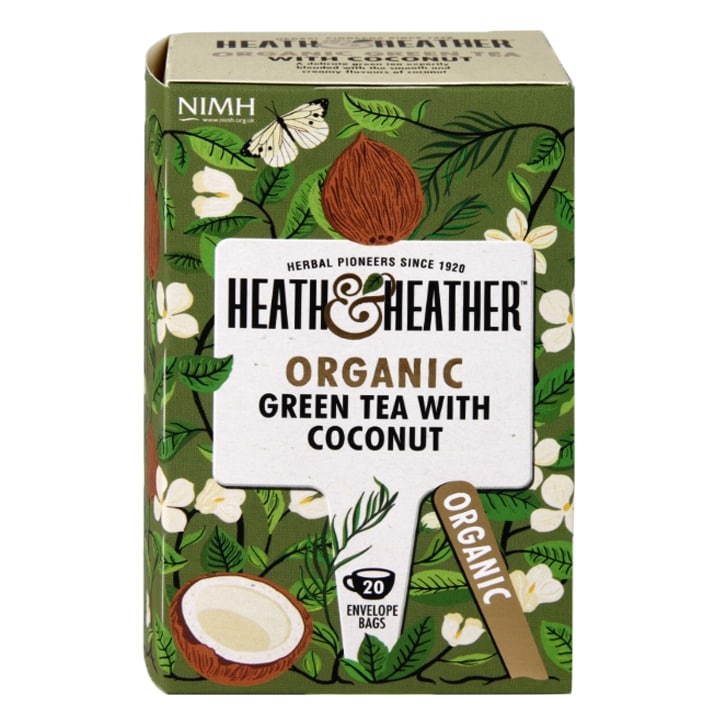 Heath & Heather Organic Green Tea 20 Tea Bags Herbal Tea Holland&Barrett   