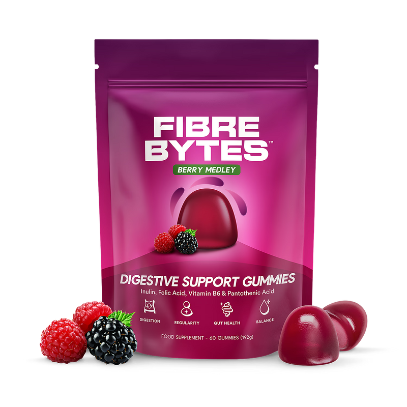 BYTES Co digestive fibre gummies berry flavour 60 gummies - British product