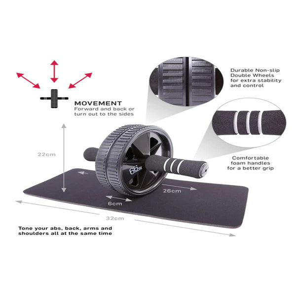 66fit Ab Roller Wheel With Kneel Pad GOODS Superdrug   