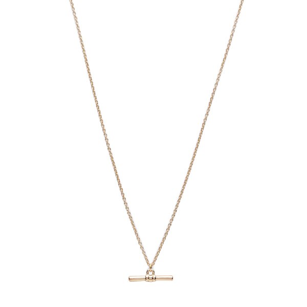 Superdrug Gold Tone T Bar Necklace GOODS Superdrug   