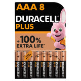 Duracell Plus Alkaline AAA Batteries, pack of 8 General Household ASDA   