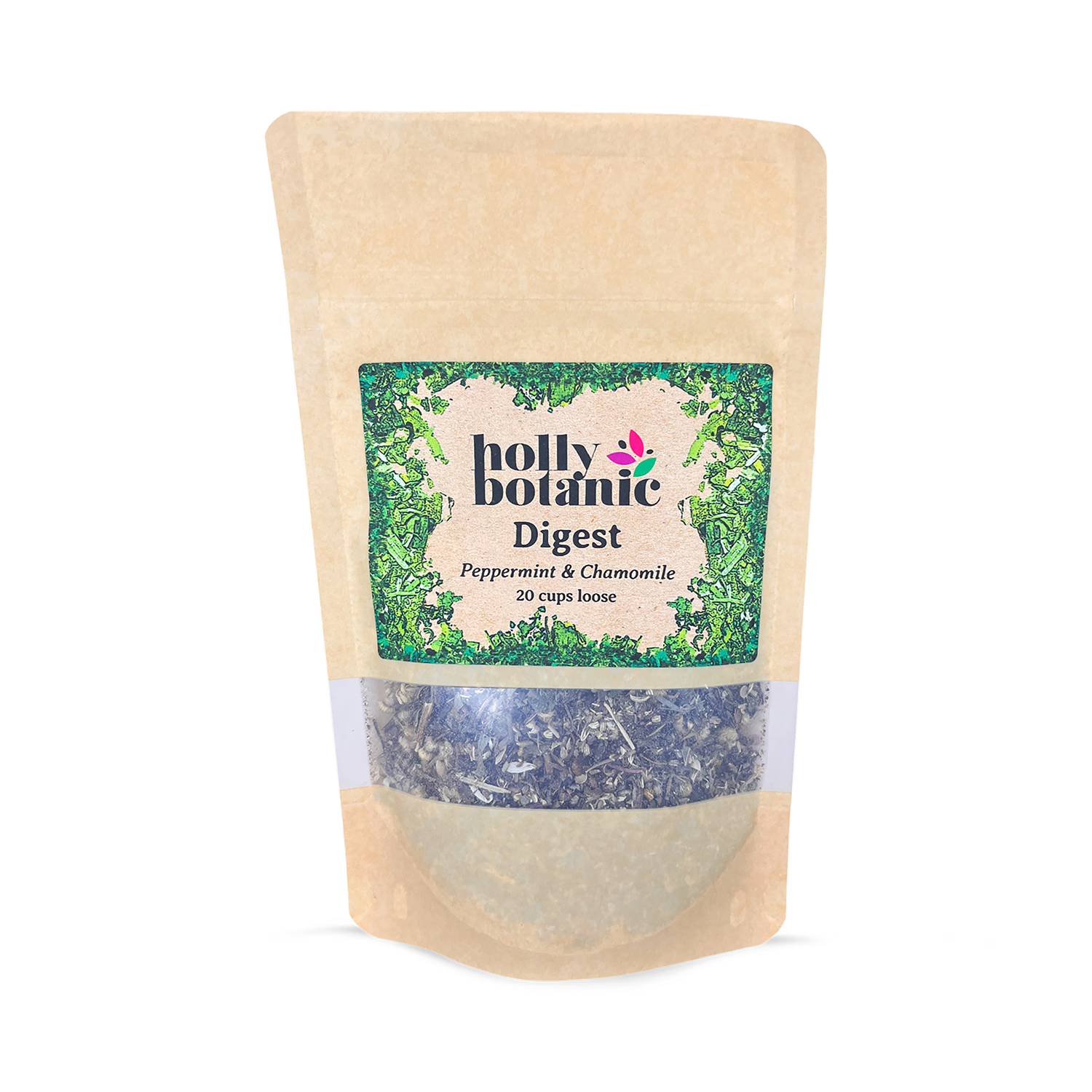 Holly Botanic Digest Tisane | Peppermint & Chamomile | 20 Cup Loose