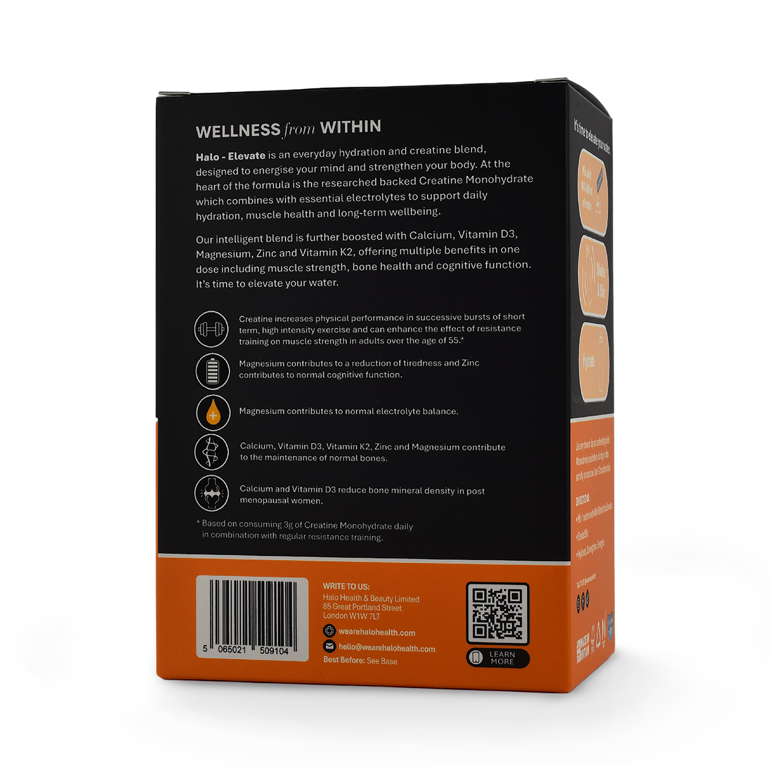 Halo Elevate hydration creatine tropical sachets 30 pack, UK version