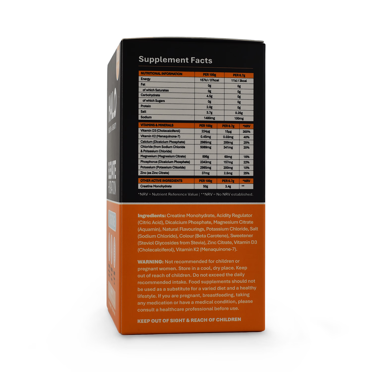 Halo Elevate hydration creatine tropical sachets 30 pack, UK version