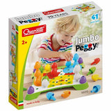 Quercetti Jumbo Peggy Evo peg game set with 41 pieces, UK version