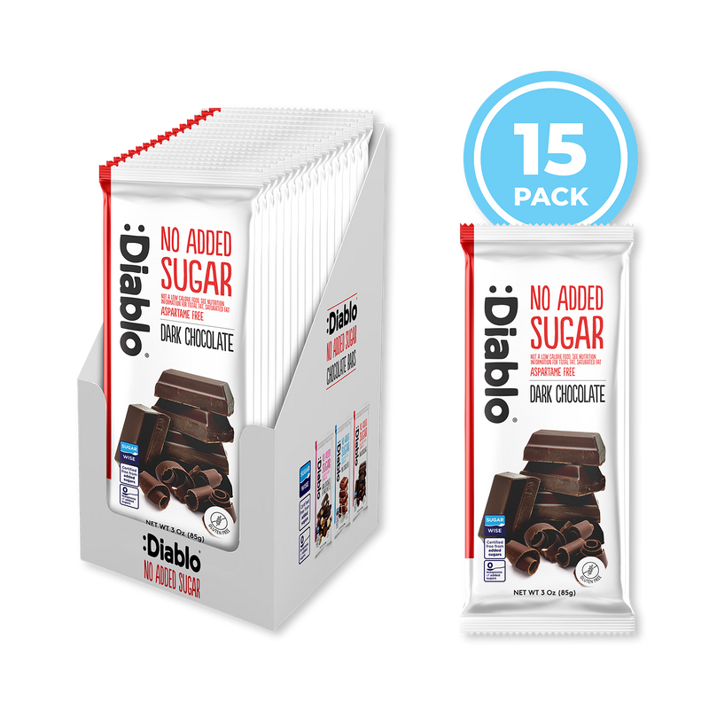 Diablo no added sugar dark chocolate bar 85g (British brand)