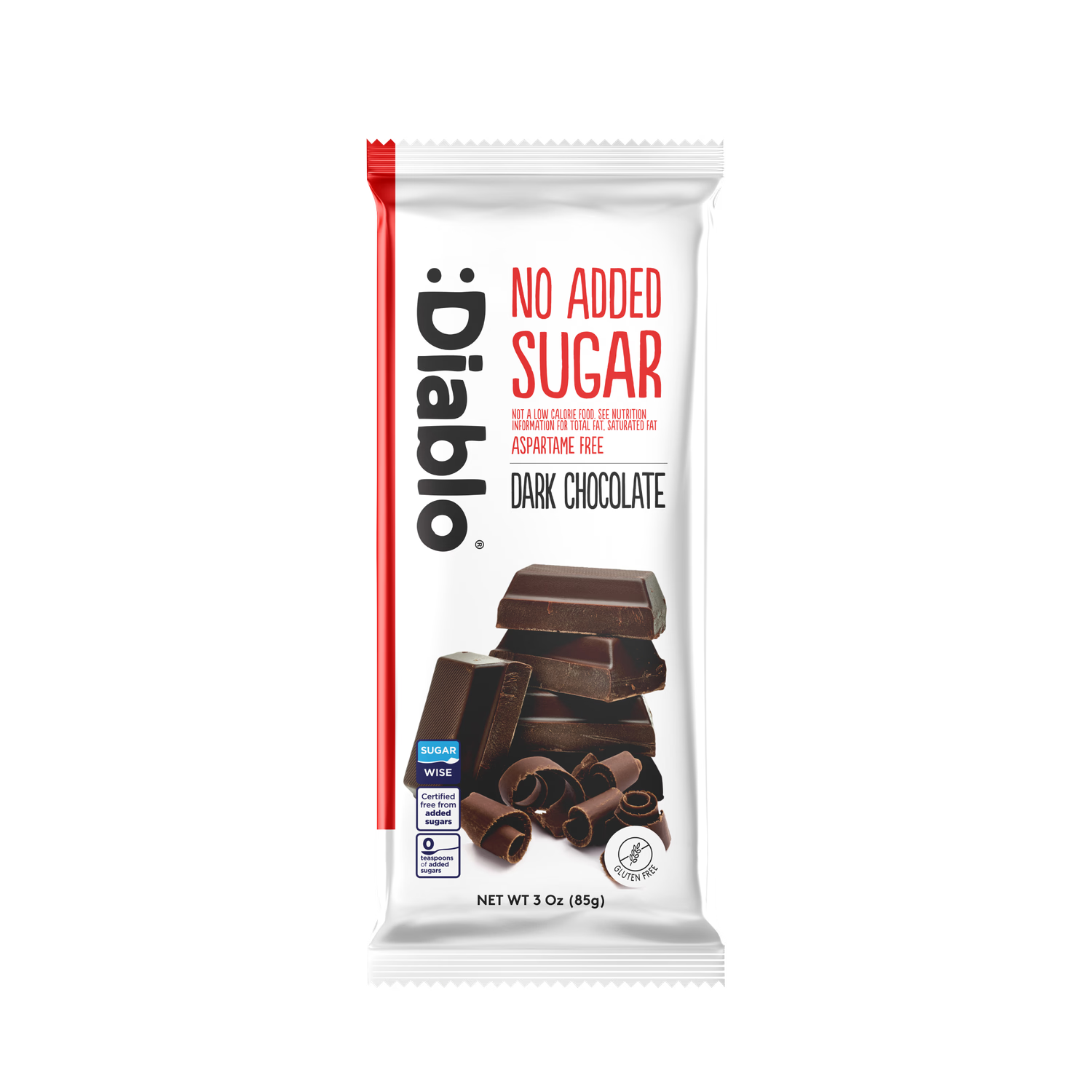 Diablo no added sugar dark chocolate bar 85g (British brand)