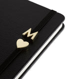Moleskine gold-plated B notebook charm, imported from the UK