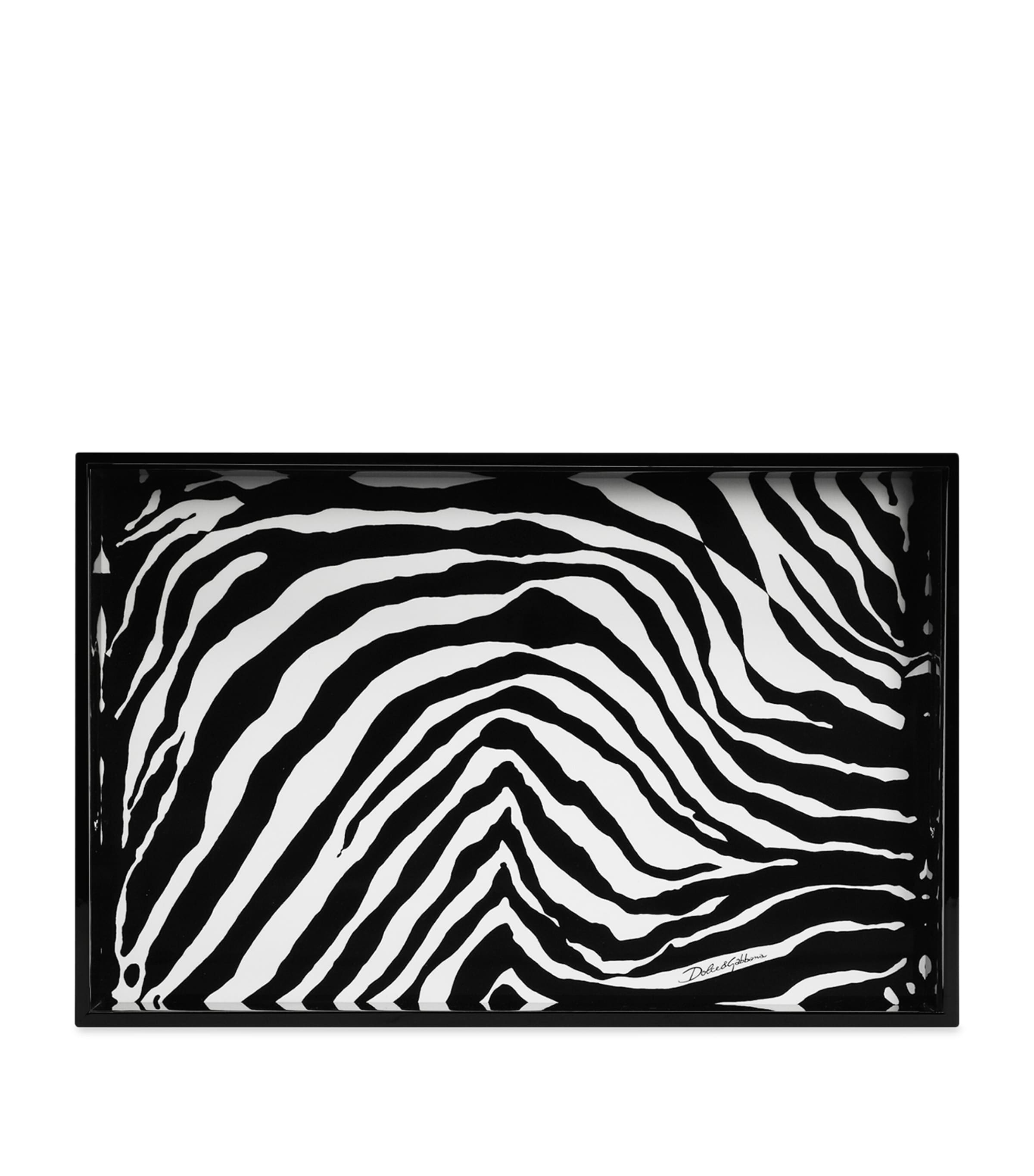 Dolce&Gabbana zebra print wooden serving tray - British product