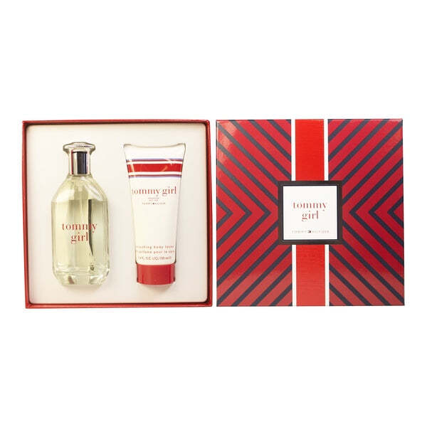 Tommy Hilfiger Tommy Girl fragrance gift set with 100ml EDT and body lotion, imported from the UK