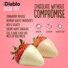 Diablo no added sugar white chocolate bar with strawberry 75g, UK version