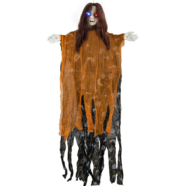 Livingandhome Halloween hanging ghost decoration with glowing eyes (British brand)