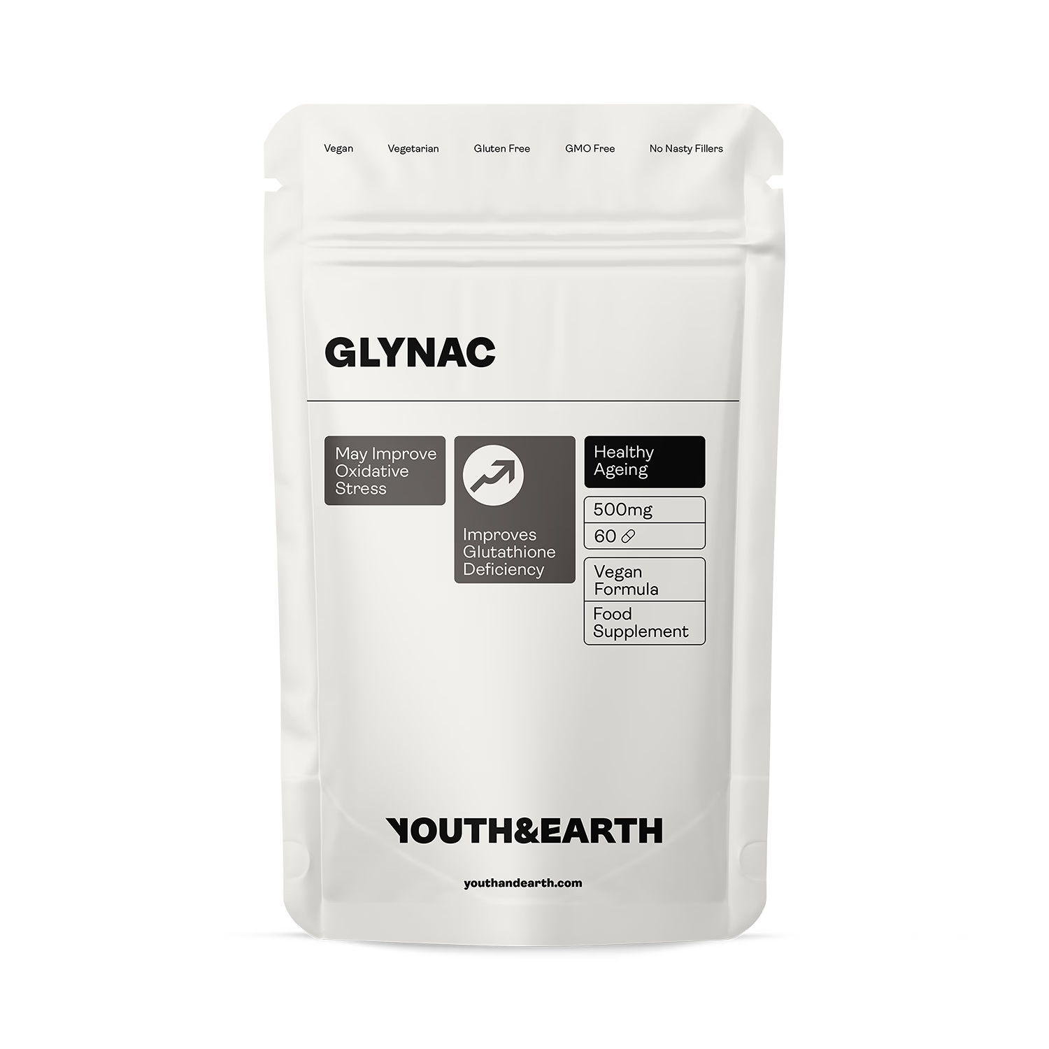 Youth and Earth GLYNAC supplement 500mg 60 capsules - British product