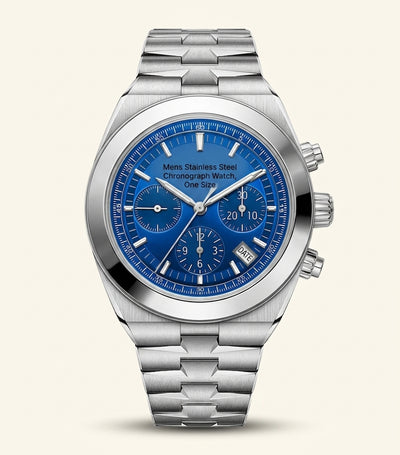 Harrods Vacheron Constantin Stainless Steel Overseas Chronograph Watch 42.5mm- Buy online at McGrocer