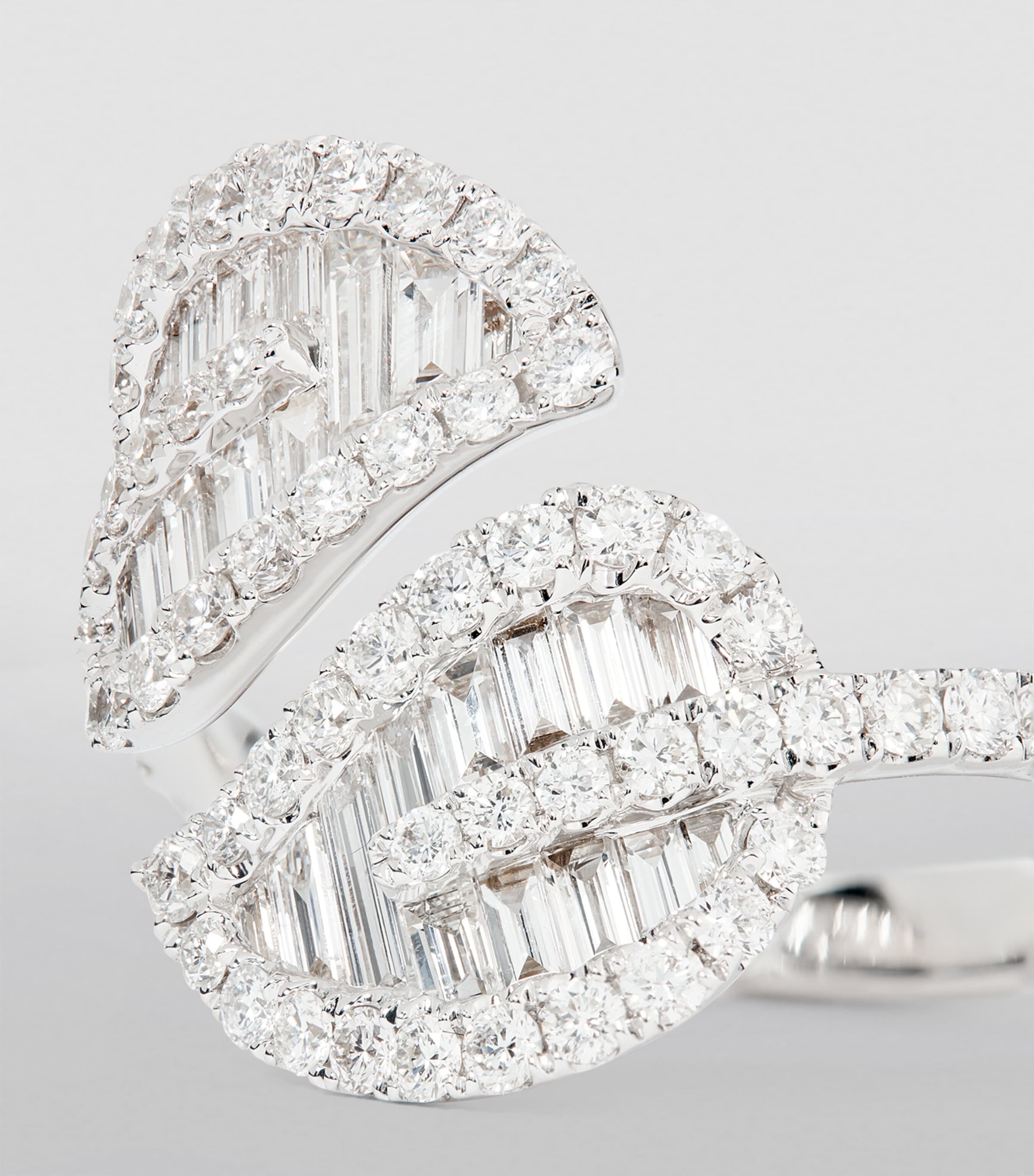Anita Ko diamond leaf ring in 18kt white gold, imported from the UK