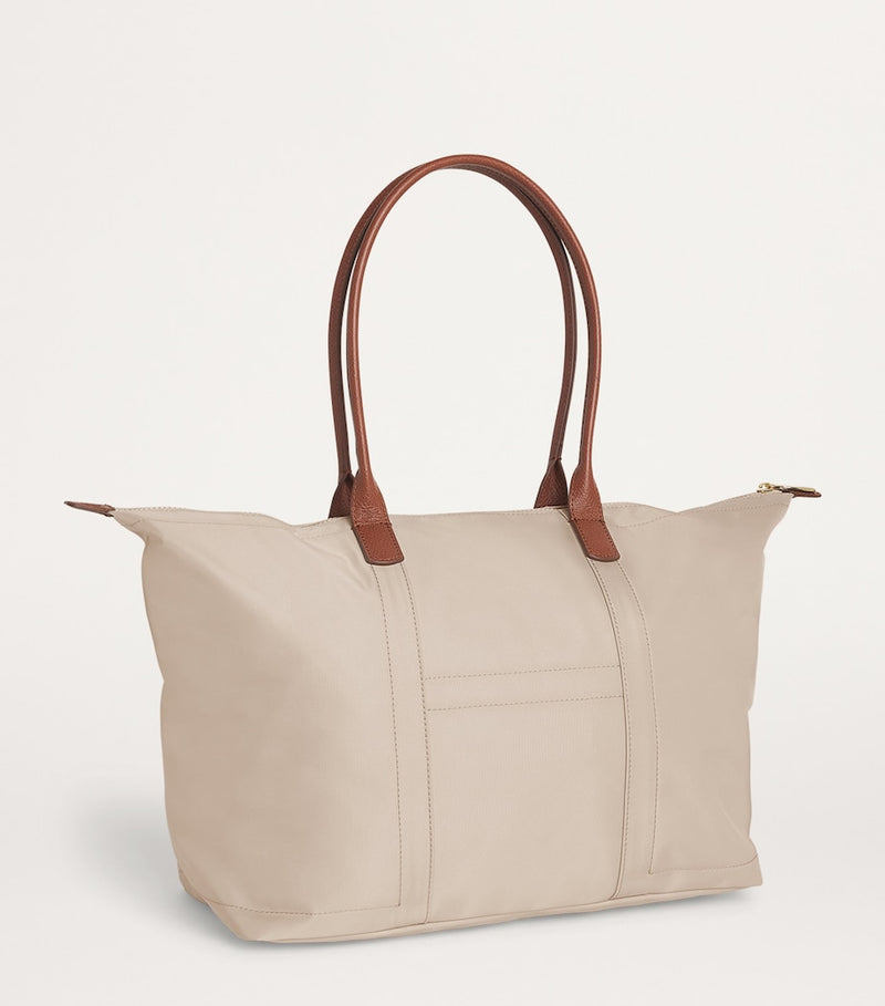 Harrods medium nylon tote bag with leather trim - British product