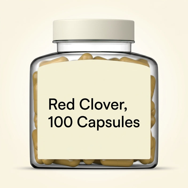 Holland & Barrett red clover extract supplement 100 capsules, imported from the UK