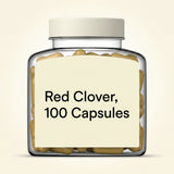 Holland & Barrett red clover extract supplement 100 capsules, imported from the UK