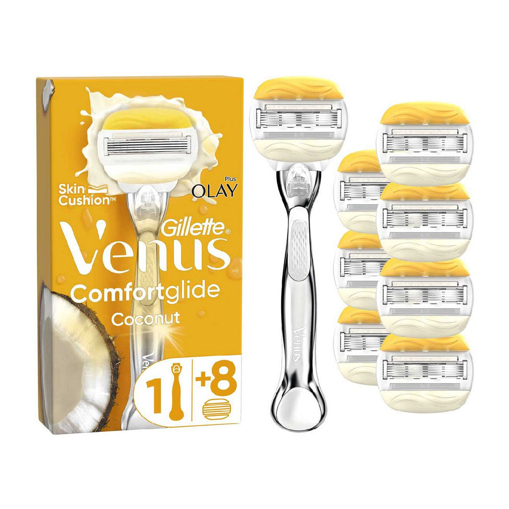 Venus Comfort Glide Coconut Plus Olay Razor- 8 Blades