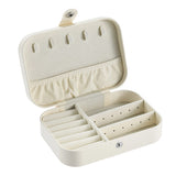 Livingandhome white PU leather jewellery box 17x12cm (British brand)