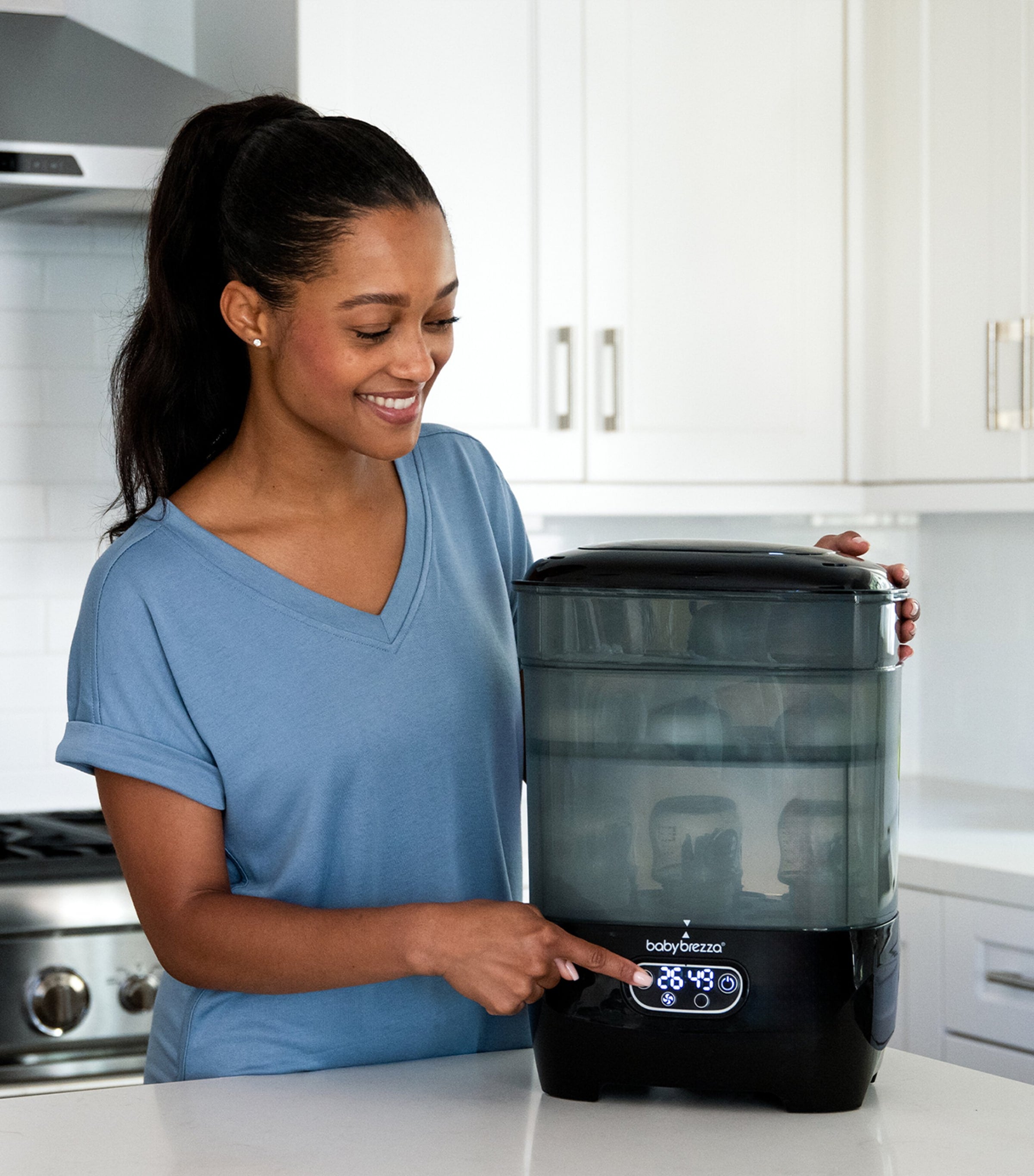 Baby Brezza One Step Steriliser Dryer for bottles, imported from the UK