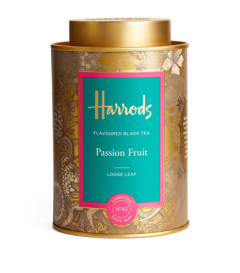 Harrods passion fruit flavoured black loose leaf tea 125g, UK version