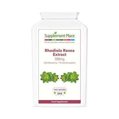 Holland & Barrett Supplement Place Rhodiola Rosea Root Extract 200mg 3% Rosavins Herbal Supplement 240 Capsules- Buy online at McGrocer