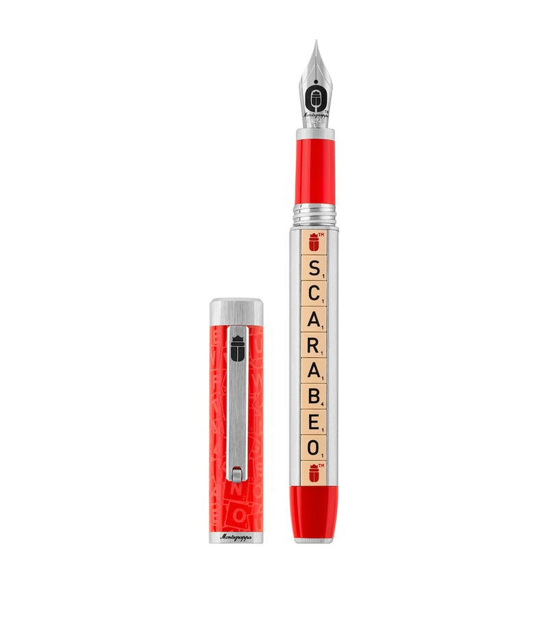 Montegrappa Scarabeo fountain pen with yellow-gold trim, imported from the UK