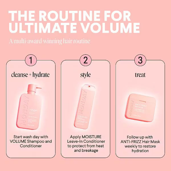 Monday Haircare Volume Shampoo 350ml, imported from the UK