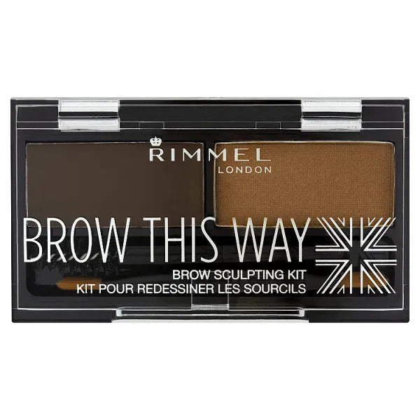 Rimmel Brow This Way Sculpting Kit Medium Brown Eyebrow Set