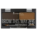 Rimmel Brow This Way Sculpting Kit Medium Brown Eyebrow Set